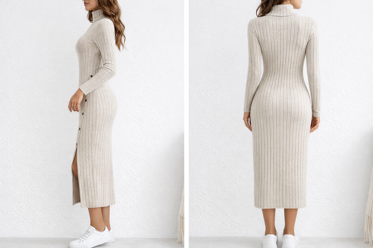 Vestido de Cuello Alto