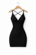 Vestido Mini Ajustado Negro