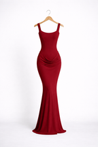 Vestido largo con escote